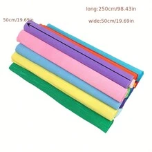 Colored Crepe Paper For Making Handcrafted Flowers, Diy Crepe Paper Roses And Other Crafts - Red+Orange - View 2