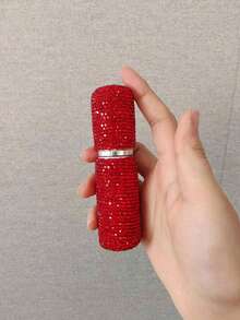 小型可補充香水噴霧瓶,閃耀微光水晶香水瓶,口袋大小旅行必備品,優雅高級 - 紅色 - 查看 6