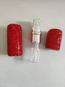 小型可補充香水噴霧瓶,閃耀微光水晶香水瓶,口袋大小旅行必備品,優雅高級 - 紅色 - 查看 5