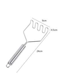1入組不銹鋼波浪捣碎器,馬鈴薯泥搗壓器,廚房捣碎工具 - 銀色 - 查看 2