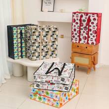 Weiße Aufbewahrungstasche mit Kritzelmuster für Schule, Schul-Accessoires und Schulsachen