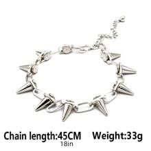 1 Miếng Châu Âu và Châu Mỹ Phong cách Punk Hip-hop Thời trang Tua Mặt dây chuyền chìa khóa Dây chuyền Với Đinh tán Trang trí Đối với phụ nữ , Hằng ngày Buổi tiệc Mặc - Màu Đen Súng - Xem 2