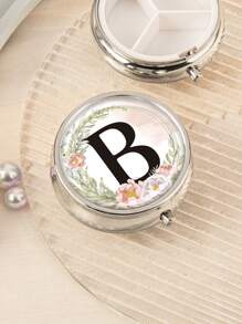 Valentinstag-themen Drucke! Tragbare 3-fach Tabletten-organisator Und Schmuckschatulle, Halten Sie Ihre Schätze Organisiert Und Geschützt Für Unterwegs, Taschen Oder Handtaschen Essentials, Medikamenten- Und Vitamin-manager, Perfekte Geschenkidee Für Valentinstag