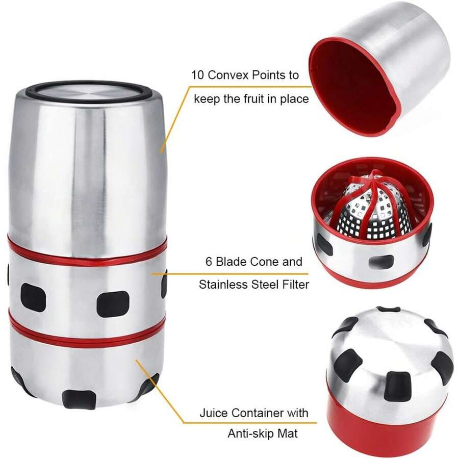 Squeezer, Manual Hand Press With Sieve And Container, Hand Press Citrus