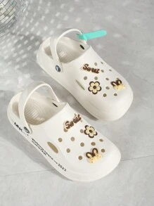 Women's Cartoon Cute Fashion Casual Summer Sandals, Outdoor/Indoor Non-Slip Holiday Beach Slippers - White - View 5