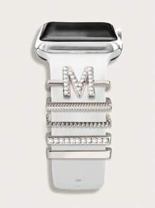 26pcs/Set Alphabet Accessories Smart Watch Band, Universal As A Gift For Students Returning To School