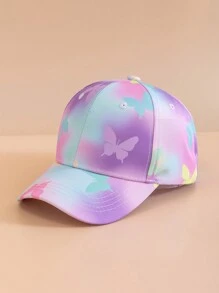 1pc Children's Butterfly Tie-Dye Baseball Cap - Multicolor - View 2