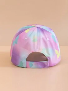 1pc Children's Butterfly Tie-Dye Baseball Cap - Multicolor - View 4