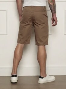 Men's Bermuda Shorts Colored Twill Premium Jeans Various Colors - Brown - View 4