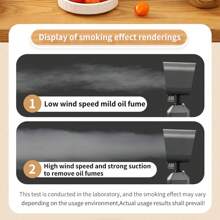 1pc Desktop Type Household Exhaust Hood With Adapter And 1pc Portable High Suction Power Kitchen Fume Extractor - EU C Type Plug(220-240V) - View 8