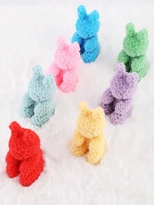 1入組玫瑰兔子造型diy矽蠟燭模,適合情人節、復活節、七夕節、生日和家居裝飾使用。2入裝更划算。 - 白色 - 查看 5