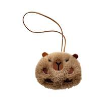 1pc Cute Capybara Plush Pendant For Best Gift , Students , Handbags , Keychains , Car Decorations , Cartoon Stuffed Doll Keychain For Cute Girl - You Can Customize Your Name By Yourself - Multicolor - View 9