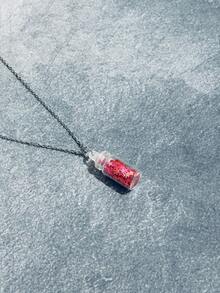 1 Pieza Collar Colgante De Diseño De Estrella Y Mensaje En Una Botella De Moda Multicolor Al Azar Para Mujeres - Multicolor - Ver 2