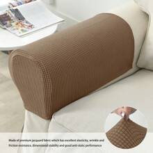 2pcs Corn Kernel Style Sofa Armrest Cover (Beige), Living Room Couch Arm Protector - Beige - View 5