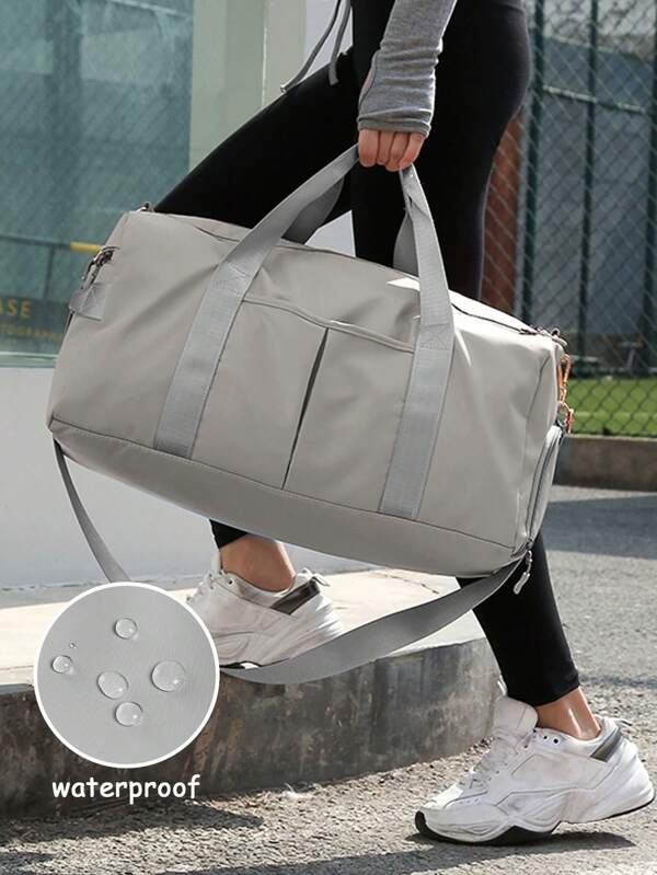 Large Capacity Sports Bag With Shoe Compartment, Dry/Wet Separated And Waterproof, Suitable For Yoga, Fitness, Travel And Leisure, Could Be Used As Shoulder, Crossbody Or Handbag Travel Bag
