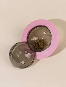 1pc UFO Design Pet Intelligence Feeder - Pink - View 5