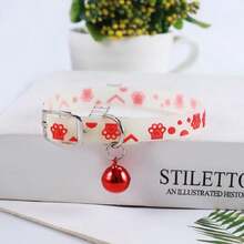 1套寵物貓狗led光領帶,附鈴鐺,隨機顏色 - 粉色 - 查看 6