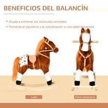HOMCOM Ride-On Stick Horses - Brown - View 3