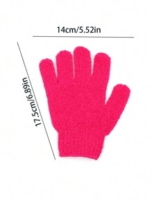 2pcs/6pcs/10pcs Random Colored Five Finger Shower Gloves, Household Shower Towels, Frosted Shower, Children's Household Products, Elastic Back Wiping Shower Cleaning Gloves