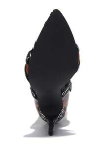 Nanaye-2 Women's Western Cowboy Rhinestone Trim Open Toe High Heels - màu nâu - Xem 7