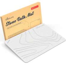 Graplife Stone Mat 23.62x15.35", Diatomaceous Earth Bath Mat, Fast Drying, With Anti Slip Pad - Putih - View 1