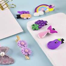 28 Pcs Hair Clips, Cute Women's Hair Clips Set For Babies Girls Toddlers, Women's Hair Accessories Barrettes Can Be Used With Hair Ties, Assorted Styles - 粉色 - 查看 3