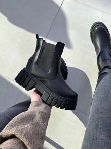 Women Fashion Boots - 黑色 - 查看 1