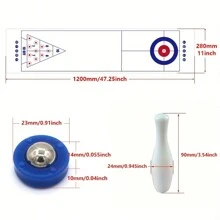 1 Set 3-In-1 Curling/Shuffleboard/Bowling Game Set - Exciting Family Entertainment With 6 Vibrant Rollers, 10 Bowling Pins - Perfect Festive Season Gift For Christmas, Halloween, Thanksgiving - Multicolor - View 5