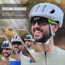 KAPVOE Kapvoe New Arrival Photochromic Cycling Glasses For Men & Women, Suitable For Mountain Bike, Transparent, Mtb Riding. The Lens Color Changes With Light, Turning Blue Or Red. With 1 Lens And A Case, Great For Outdoor Sports.
