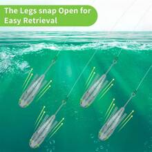 1 Stück Angelgerät Set: Künstlicher Satellit Erweiterungskarte Ball, Langer Schwanz Angelgewicht, Salzwasser Surf Casting Sinken, Ozean Boden Sand Spinne Sinken