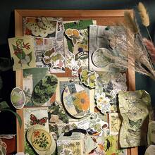 Pink Diary 200pcs Big Mouth Eating Material Pack Series American-In Retro Style Journal Diy Decorative Collage Material Background Paper Sticker - Shape - View 6