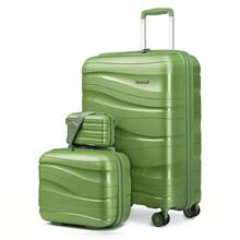 Joyway Luggage Carry On Luggage PP Material Luggage With Spinner Wheels, 22x14x9 Airline Approved Luggage Case Trolley Suitcase Spinner Suitcase Travel Luggage Travel Suitcase Hardshell Suitcase Suitcase Luggage Carry-On Suitcase With Wheels Travel Essentials For Men For Women For Vacation For Business Large Capacity Travel Essential Travel Accessories Travel Organizer Travel Stuff - Green - View 2