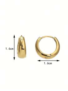 1對西部復古小金屬耳環,極簡時尚風格女士日常佩戴耳釘