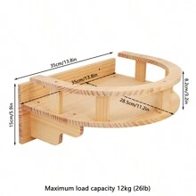 1件掛壁式貓咪傢俱,實木貓爬架,適用於玩耍、爬爬、睡覺,穩定的貓咪置物架,容易安裝,最大承載量12公斤（26磅） - 杏色 - 查看 2