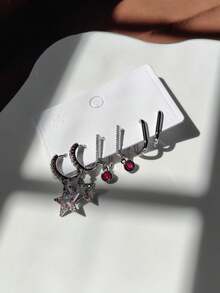 Hoop Earrings - 銀色 - 查看 3