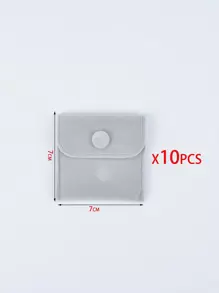 10 Chiếc Túi Vuông Hai Mặt Nút Nhung Thời Trang Dành Cho Mẹ Ngày, Ngày Lễ Tình Nhân, Mỹ Phẩm Trang Sức, Quà Tặng Nhỏ, Túi Bao Bì, Đám Cưới, Túi Quà Tiệc - Túi có nút bấm - Xem 12