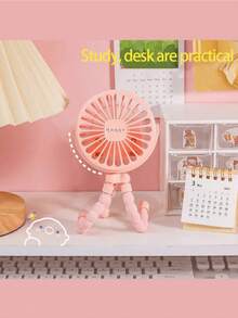 1 pieza ABS Ventilador de mesa con modernista con diseño de pulpo Ventilador de escritorio para casa - Rosa - Ver 2