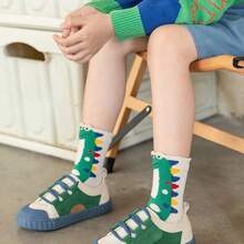 5 双加厚儿童袜子 适合 4 季春夏秋冬 - 长筒婴儿保暖袜 男童女童 - 彩色 - 查看 2