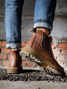 Botas De Trabajo De Punta De Acero Para Hombres Y Mujeres, Ligeras, Transpirables, Cómodas, Anticolisión Y Antipunción - Marrón - Ver 2