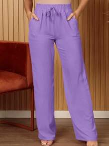 Women Pants - 紫羅蘭色 - 查看 1