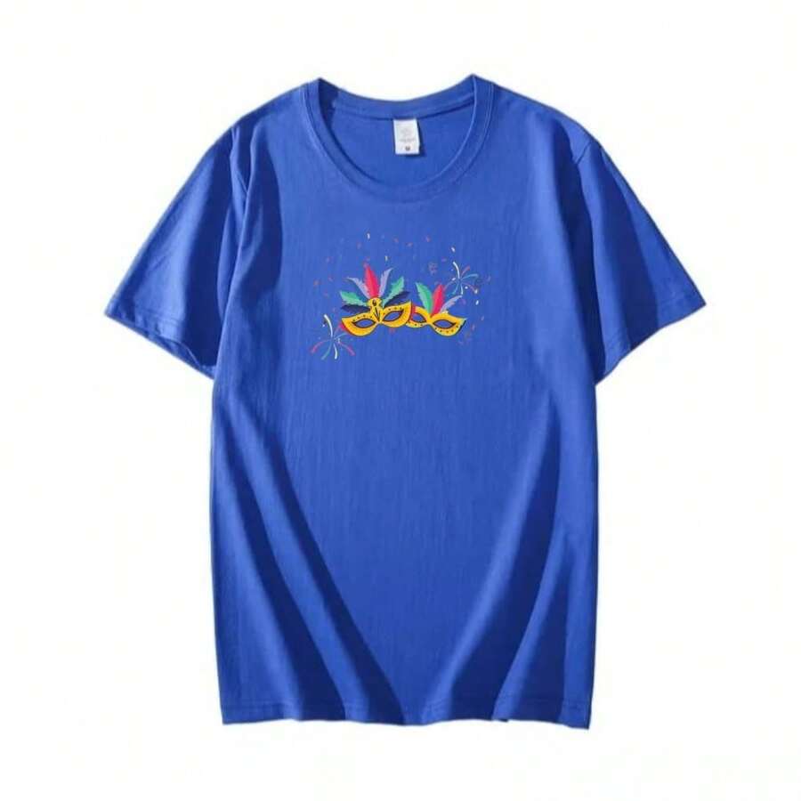 Men T-Shirts - 寶藍色 - 查看 1