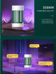 Beatsmod One Roman Column Mosquito Killer Usb Rechargeable Built-In Battery For Bedroom Home Hotel Indoor Use, Electronic Insect Trap Fly Zapper With Wall-Mounted Or Desktop Design, Usb Charging, Safe Indoor Mosquito Killer - USB Powered Mosquito Killer Lamp - View 5