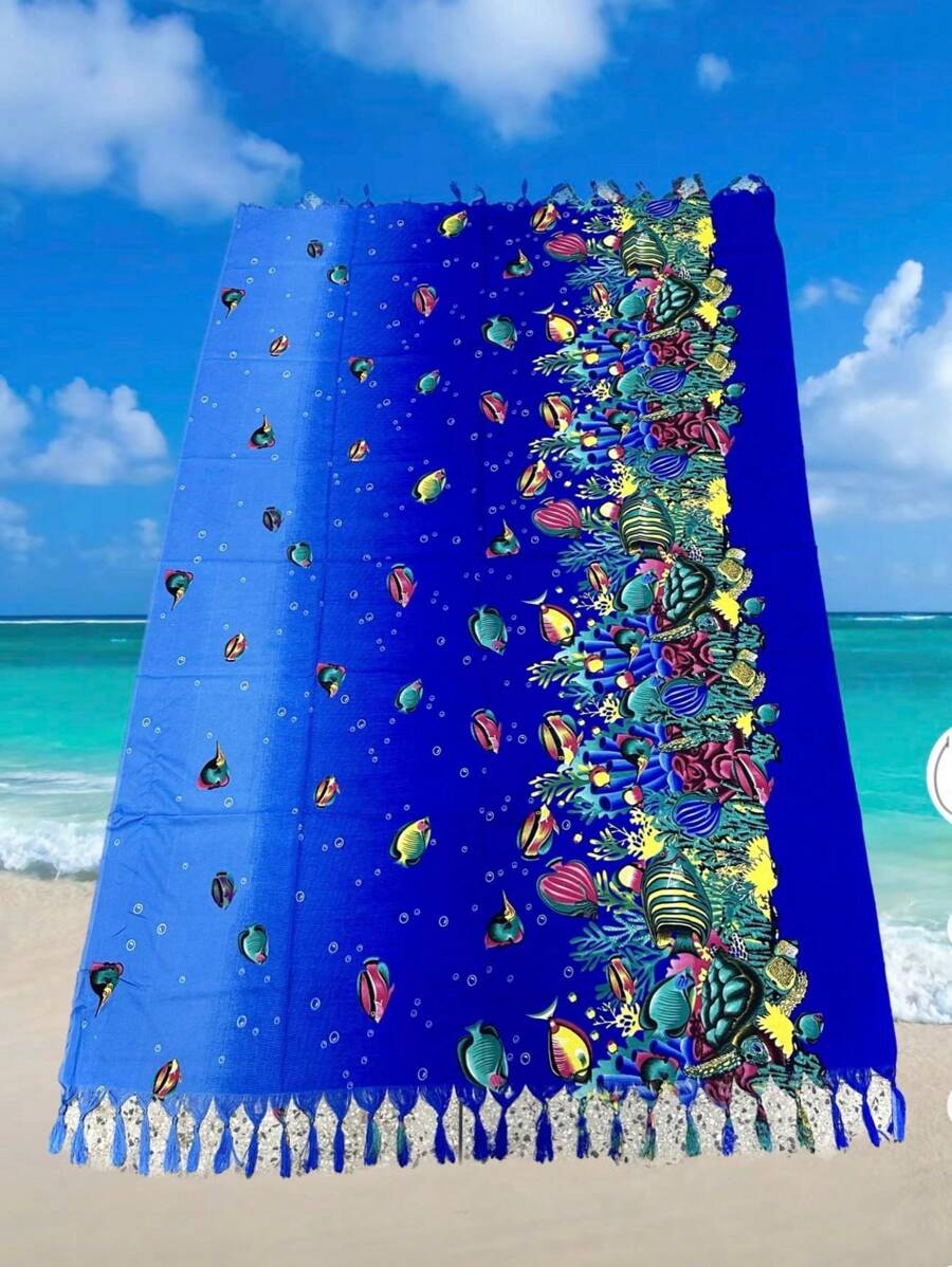 Women Cover Ups - Royal Blue - View 1