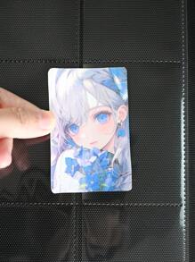 1pc 9-Grid Photo Album Card Holder, Large Capacity 360 Card Slots, Suitable For Mini Photos, Game Cards, Celebrity Cards Collection,School Supplies,Back To School - Black - View 2