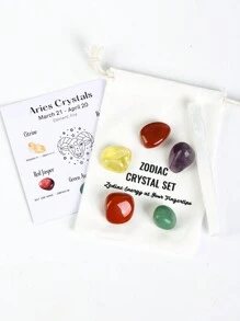 1 Set Conjunto De Regalo De Cristales De Constelaciones, Cristales Curativos De Signos Del Zodiaco Piedras De Nacimiento, Regalos De Piedras Curativas De La Astrología