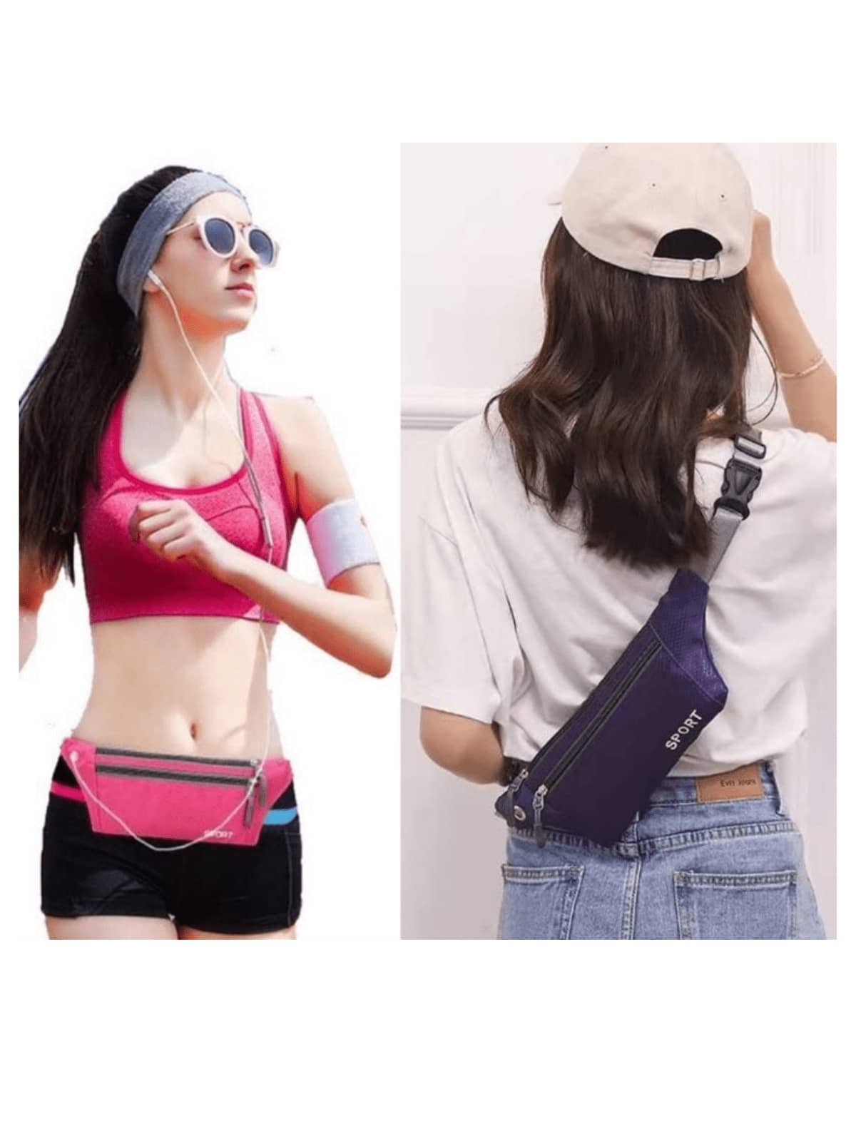 Women Belt Bags - 灰色 - 查看 1