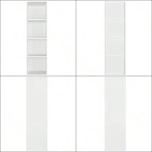 Furchen Estantería Vertical con 4 Cubos, Estantería de Madera, para Salón, Oficina, Dormitorio 30 x 30 x 107 cm