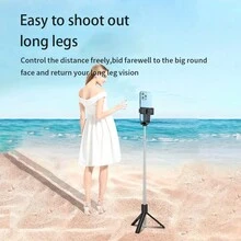 1pc Selfie Stick Tripod With Remote Control & Phone Holder For Live Broadcast And Photography, Universal Phone Compatibility, 360-Degree Rotation - Black - View 6