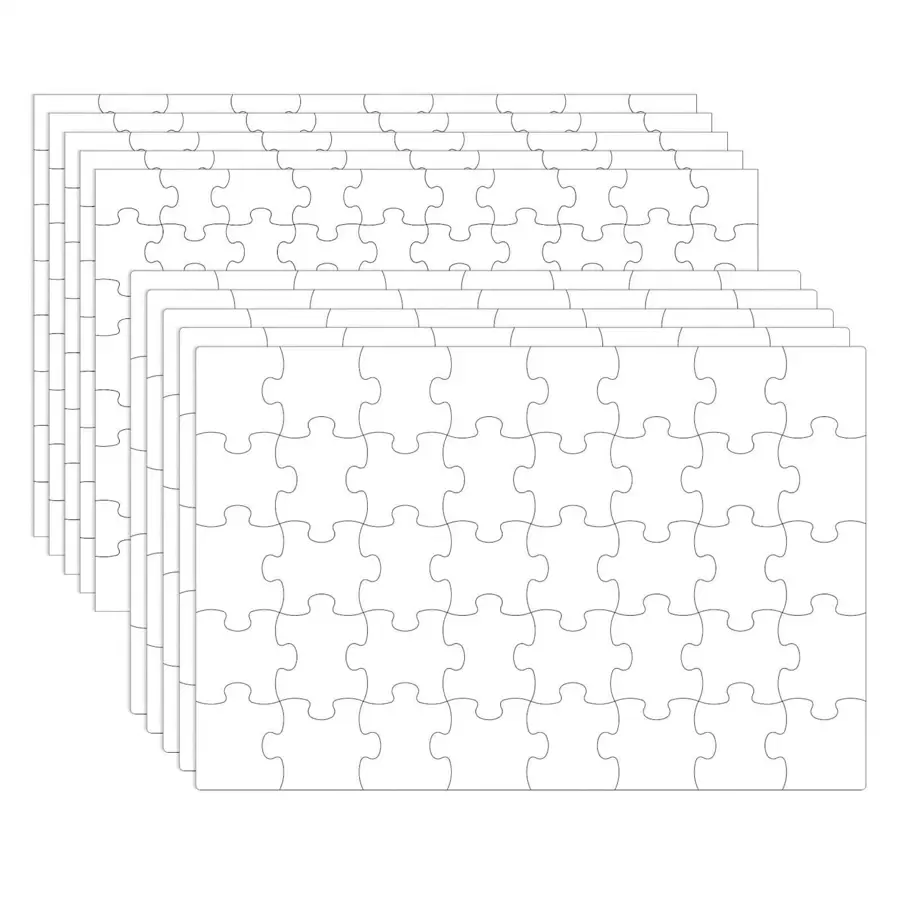 10 Sheets Sublimation Puzzle Blank Jigsaw Puzzles DIY Puzzle Paintable ...
