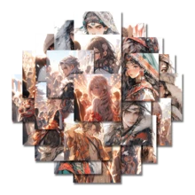 48入組異國風格塗鴉防水pvc貼紙,可重複使用,適用於裝飾筆記型電腦、水壺、滑板、冰箱等,diy-q-2512 - 彩色 - 查看 4